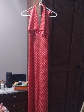 Red Polka Dot Halter Maxi Dress - Timeless Summer Style